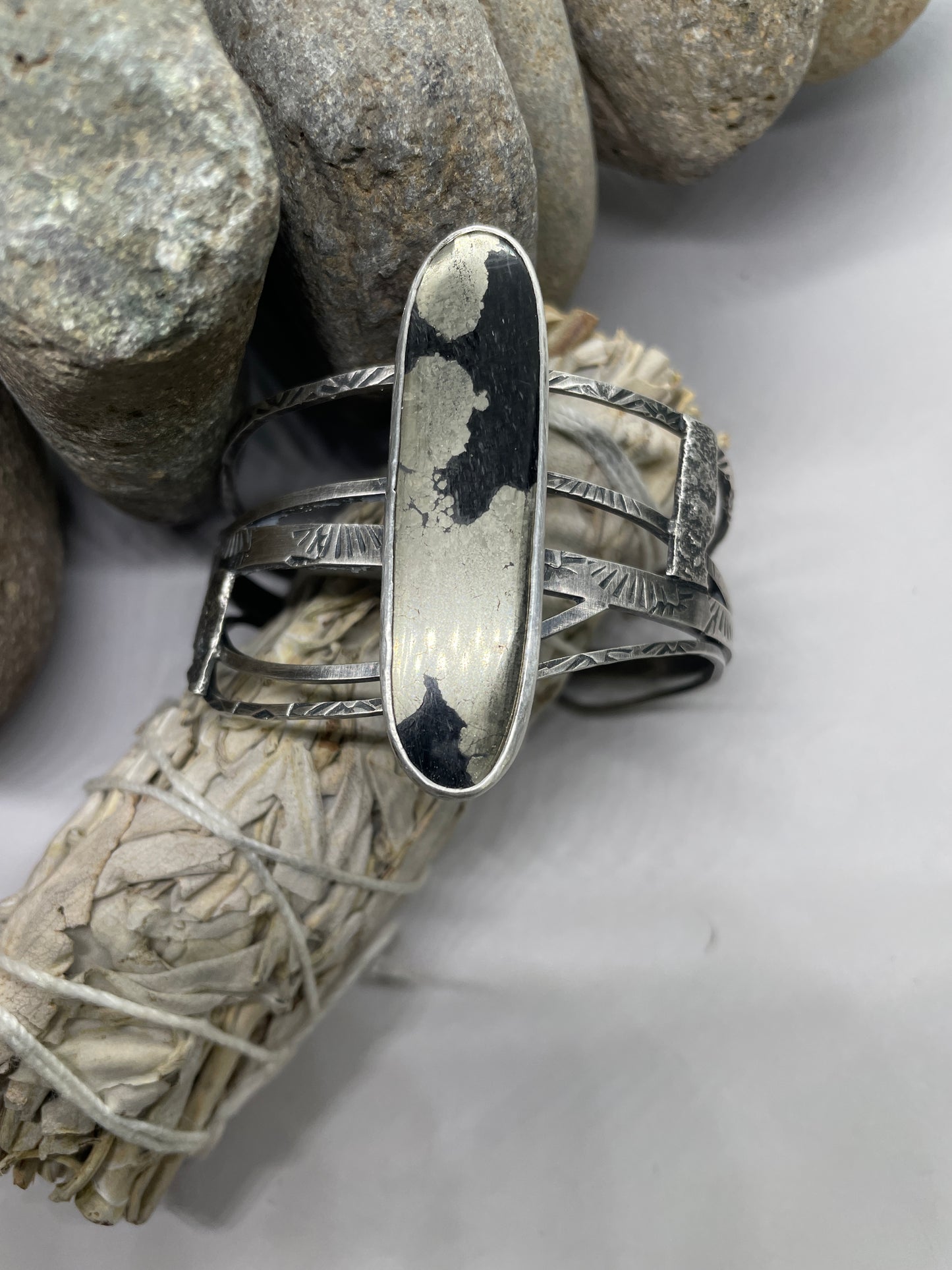 Apache Gold Geometric Sterling Silver Bracelet