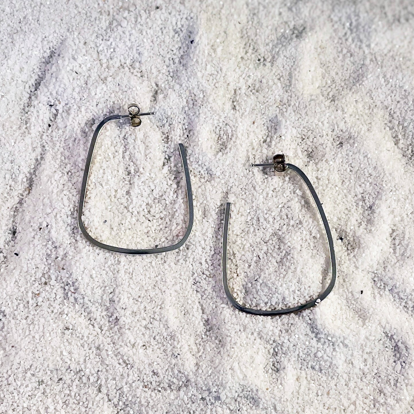 Made to Order Sterling Silver Open Hoop Earrings(Custom Sizes and Shapes Available)