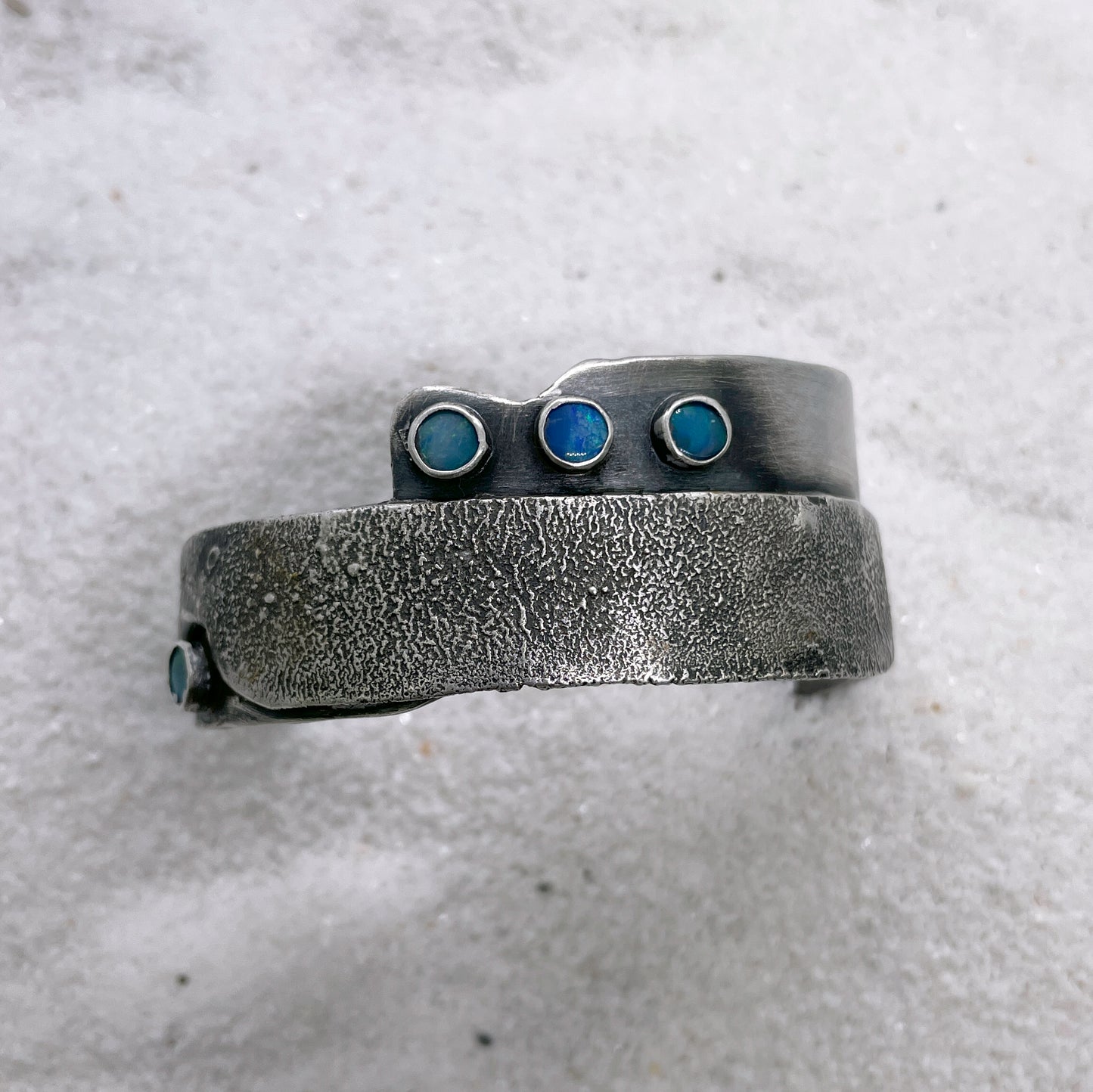 Opal and Sterling Silver Cuff