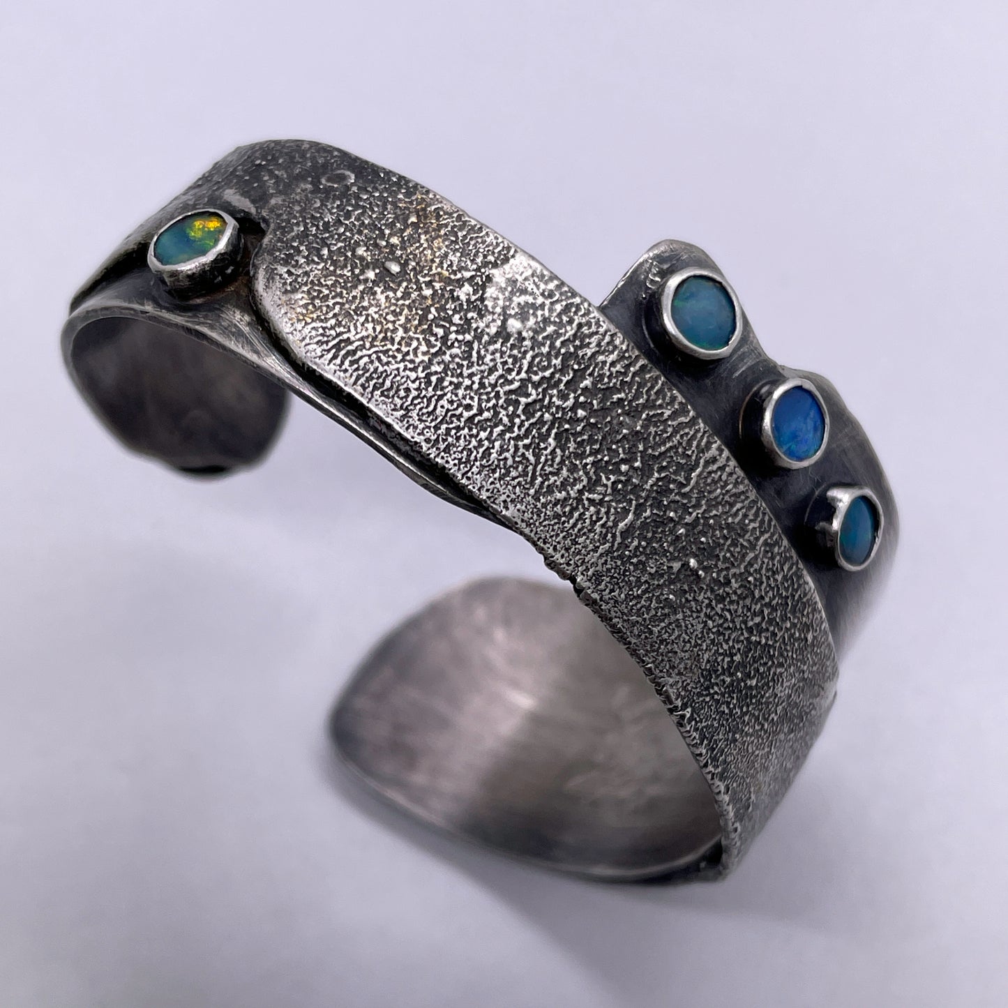 Opal and Sterling Silver Cuff